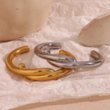 Coarse Cross Strap 18K Plated Bracelet for Women