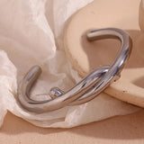 Coarse Cross Strap 18K Plated Bracelet for Women