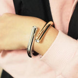 Alloy Geometric Bangles Rhinestone Cuff Bracelets