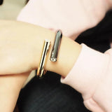 Alloy Geometric Bangles Rhinestone Cuff Bracelets