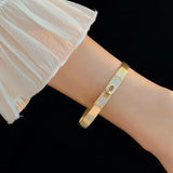 Metal Snap Bracelet Crystal Geometric Women's Jewelry