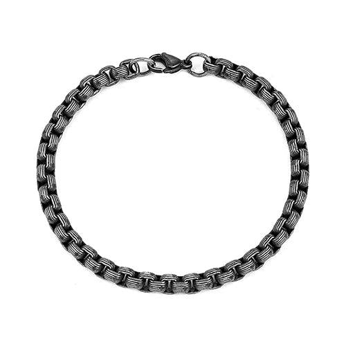 Men Vintage Punk Hip Hop Bracelet Stainless Steel Wristband