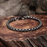 Men Vintage Punk Hip Hop Bracelet Stainless Steel Wristband