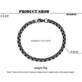 Men Vintage Punk Hip Hop Bracelet Stainless Steel Wristband