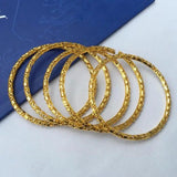 2PCS 18K Plated Cuff Bangle Bracelet Italia Jewelry