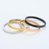Retro Vintage Stainless Steel Bracelet Roman Numeral Couple Bangle