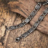Men's Retro Vintage Woven Bracelet Stainless Steel Bangle