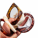 FishSheep Vintage Acrylic Leopard Print Bangles for Women