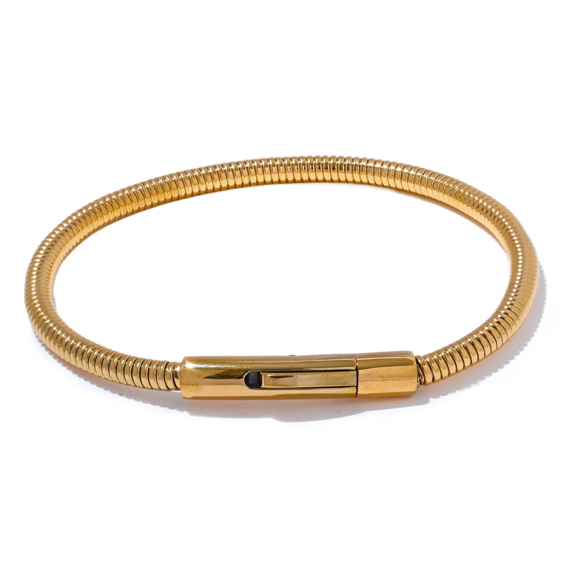 316 Stainless Steel Chain Bracelet Bangle 18K PVD Plated Daily Jewelry Gift