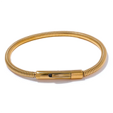 316 Stainless Steel Chain Bracelet Bangle 18K PVD Plated Daily Jewelry Gift