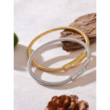 316 Stainless Steel Chain Bracelet Bangle 18K PVD Plated Daily Jewelry Gift