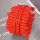 Gothic Charm Bangle Red Rubber Jewelry Punk Bracelet