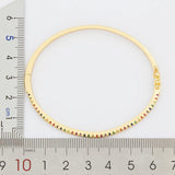 Nidin High Charm Rainbow Bracelet Copper Zirconia Rhinestone Cuff Bangle