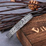 Men's Stainless Steel Vikings Hammer Bracelet Celtic Knot Amulet Cuff