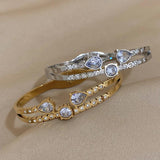 Zircon Stainless Steel Cuff Bracelet Bangles Plated Party Jewelry