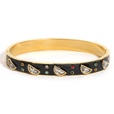 Zircon Charm Stainless Steel Bracelet Enamel Plated Jewelry