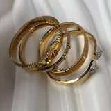Stainless Steel Bracelets Golden Love Crystal Wedding