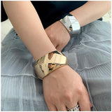 Statement Cuff Bracelet Wide Chunky Bangles Jewelry for Women