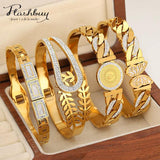 Butterfly Coin Stainless Steel Bangles Bracelets for Women