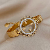 Stainless Steel Round Watch Band Bracelet
