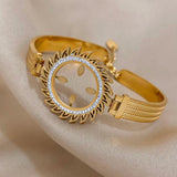 Stainless Steel Round Watch Band Bracelet
