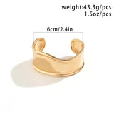 Boho Metal Wide Cuff Open Arm Bangles Punk Bracelets