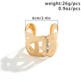 Punk Metal Wide Open Cuff Bangle Vintage Charm Bracelet