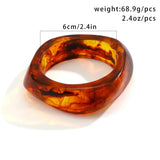 Colorful Chunky Resin Bangles for Women Kpop Bracelets