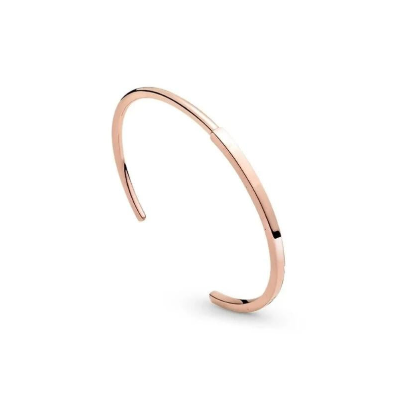 925 Silver Plated 18K Rose Open Bracelet