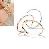 925 Silver Plated 18K Rose Open Bracelet
