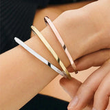 925 Silver Plated 18K Rose Open Bracelet