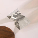 Wide Metal Open Cuff Bracelet for Women Charms Bangle Accessory