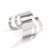 Wide Hollow Cross Metal Cuff Bracelet for Women