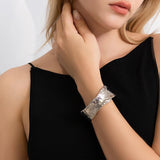 Metal Open Cuff Bracelet for Women African Bangles Nail Hand Jewelry