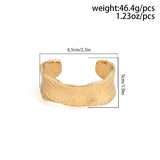 Metal Open Cuff Bracelet for Women African Bangles Nail Hand Jewelry