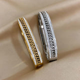 Stainless Steel Chain Bangle Bracelet for Women