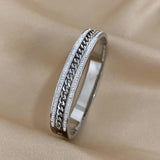 Stainless Steel Chain Bangle Bracelet for Women