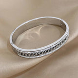 Stainless Steel Chain Bangle Bracelet for Women