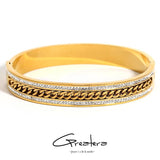 Stainless Steel Chain Bangle Bracelet for Women