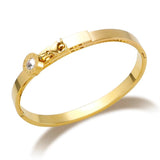 DIY Charm Bangle Bracelet Roman Numeral Pendant Women Jewelry