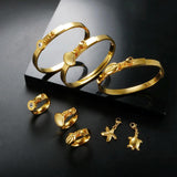DIY Charm Bangle Bracelet Roman Numeral Pendant Women Jewelry