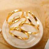DIY Charm Bangle Bracelet Roman Numeral Pendant Women Jewelry