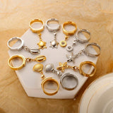 DIY Charm Bangle Bracelet Roman Numeral Pendant Women Jewelry