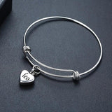 Heart Urn Bangle for Ashes Stainless Steel Bracelet with Funnel Kit