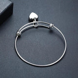 Heart Urn Bangle for Ashes Stainless Steel Bracelet with Funnel Kit