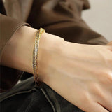 Foxanry Vintage Punk Cuff Bracelet Irregular Geometric Jewelry