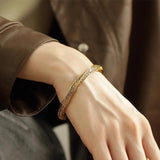 Foxanry Vintage Punk Cuff Bracelet Irregular Geometric Jewelry