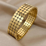 316L Stainless Steel Square Bangle Y2k Jewelry