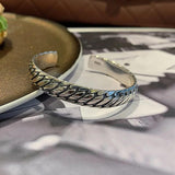 Foxanry Silver Punk Bracelet Thai Silver Jewelry Vintage Party Accessories