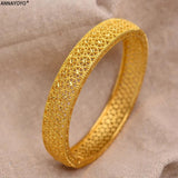 24k Dubai Bangles For Women Dubai Bride Wedding Ethiopian Bracelet Africa Bangle